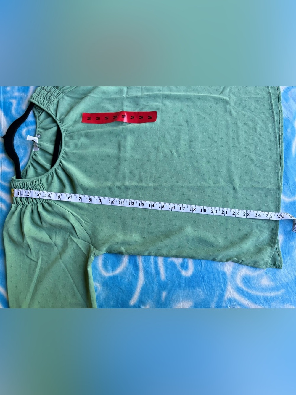 Jessica Simpson Green Smocked Yoke Long Sleeve Blouse - Picture 5 of 9